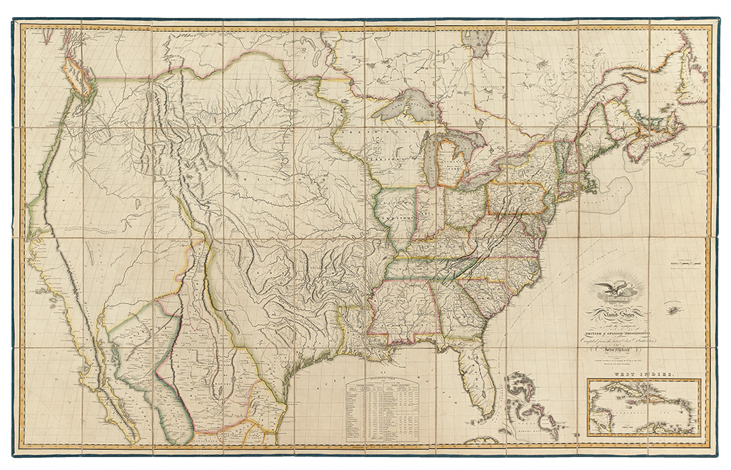 MELISH, JOHN. Map of the United States